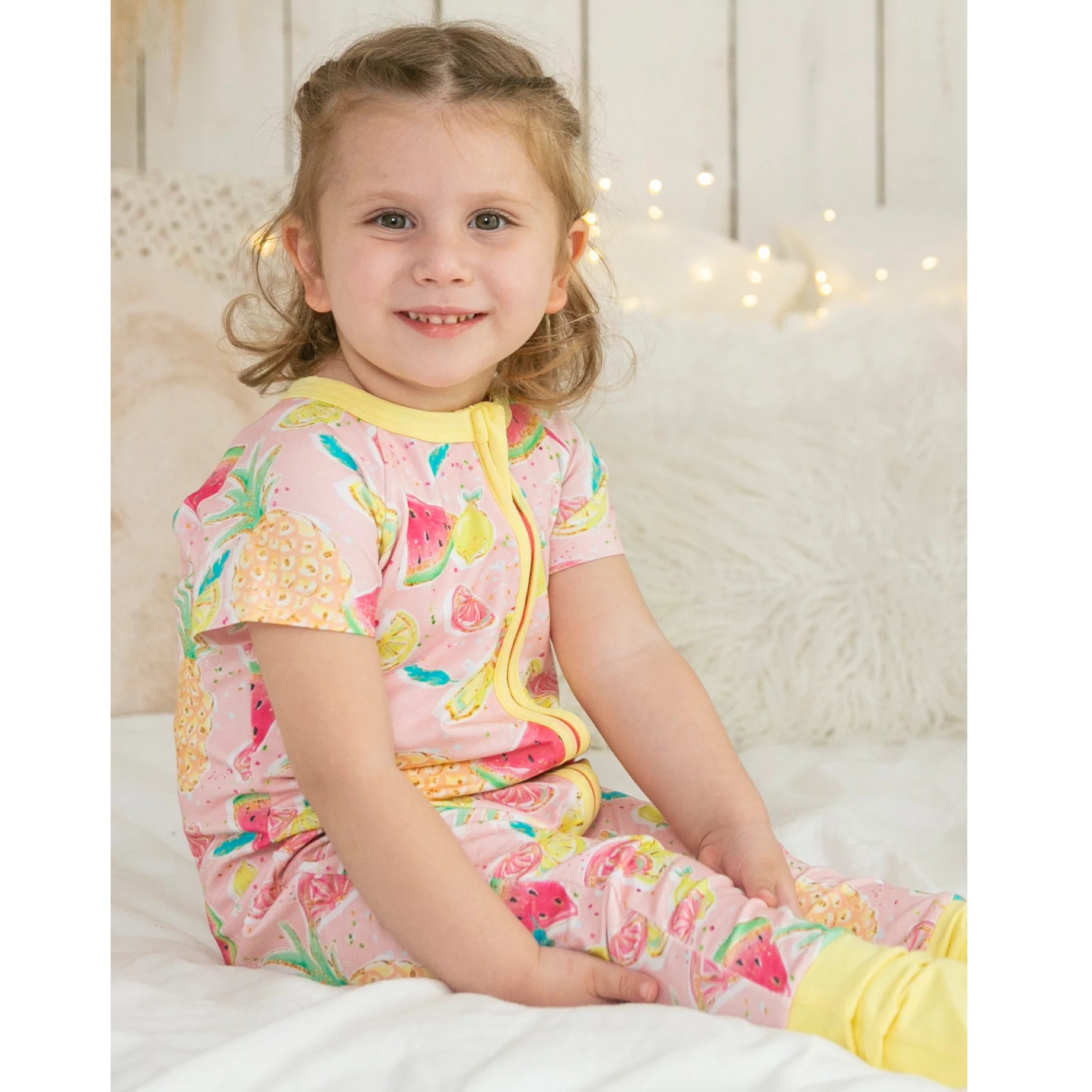Kidzee PineZee Zee-Suit Kısa Kollu Patikli Uzun Tulum 0.5 Tog Sarı
