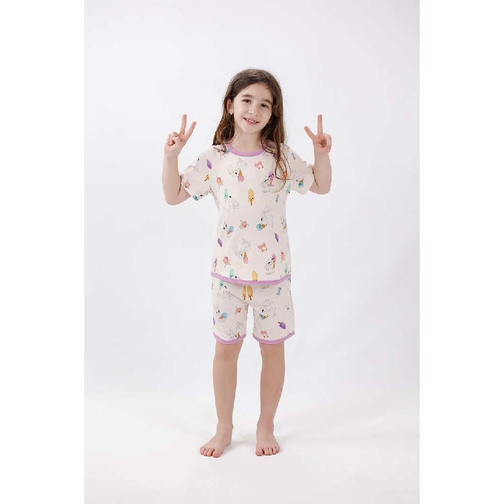 Kidzee Bonny Kısa Kollu Şortlu Pijama Takımı 0.2 Tog Mor