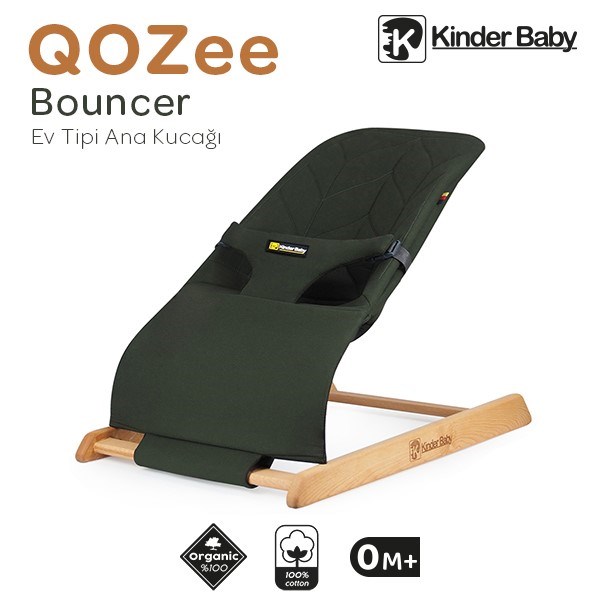 Kinder Baby Qozee Ev Tipi Ahşap Ana Kucağı Haki 