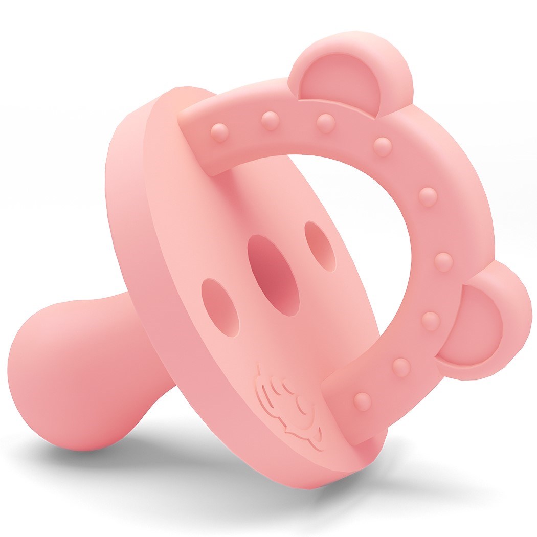 Lujo Bear Emzik - Diş Kaşıyıcı Açık Pembe (Stage 1) 