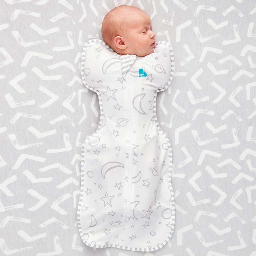 Love To Dream Swaddle Up 1.0 Tog Stars Bamboo Beyaz