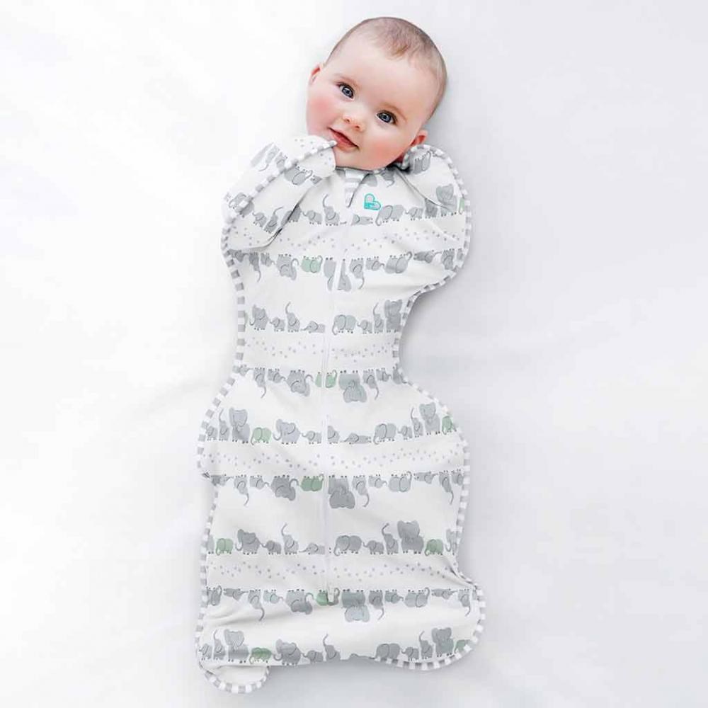 Love To Dream Swaddle Up 0.2 Tog Elephant Beyaz