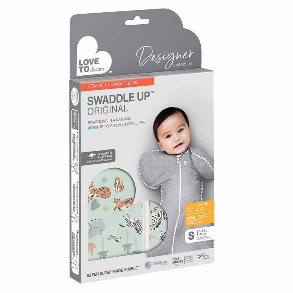 Love To Dream Swaddle Up 1.0 Tog Safari Turkuaz