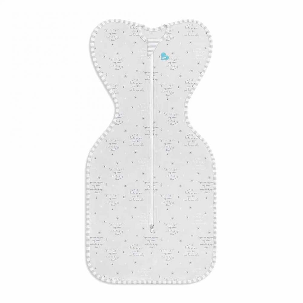 Love To Dream Swaddle Up 0.2 Tog Grey Text Gri