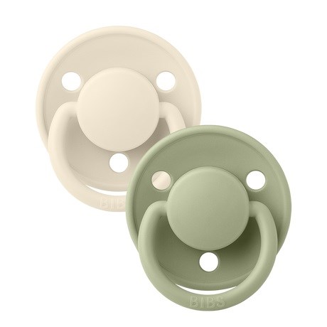 Bibs De Lux 2'li Emzik Ivory - Sage 6-18 Ay Beyaz
