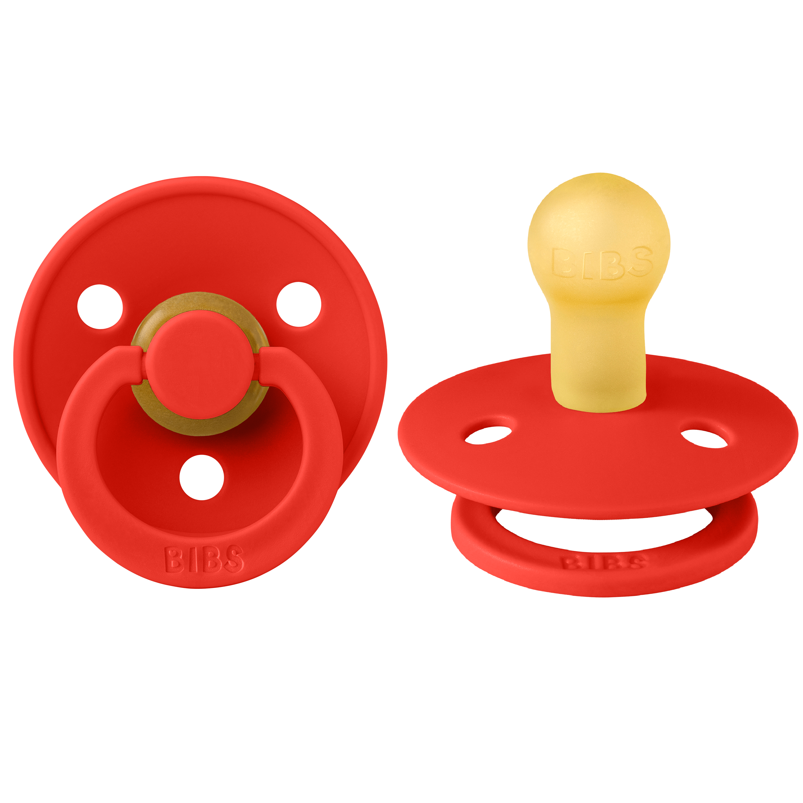 Bibs Colour Bebek Doğal  Kauçuk Emzik Candy Apple 6-18 Ay Kırmızı