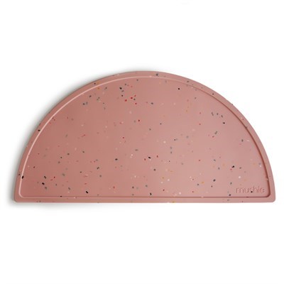 Mushie Silikon Mat - Powder Pink Confetti 
