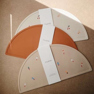Mushie Silikon Mat - Powder Pink Confetti 