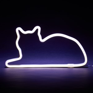 Mustard Sitting Cat Led Işık