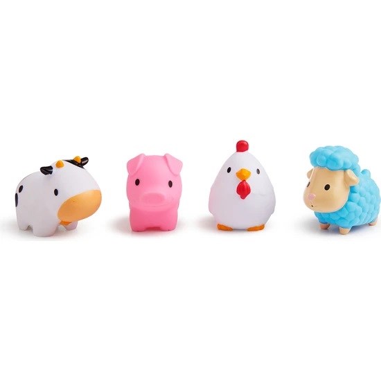 Munchkin Çiftlik Hayvanları ile Banyo Fışkırtmaları 4'lü Set 