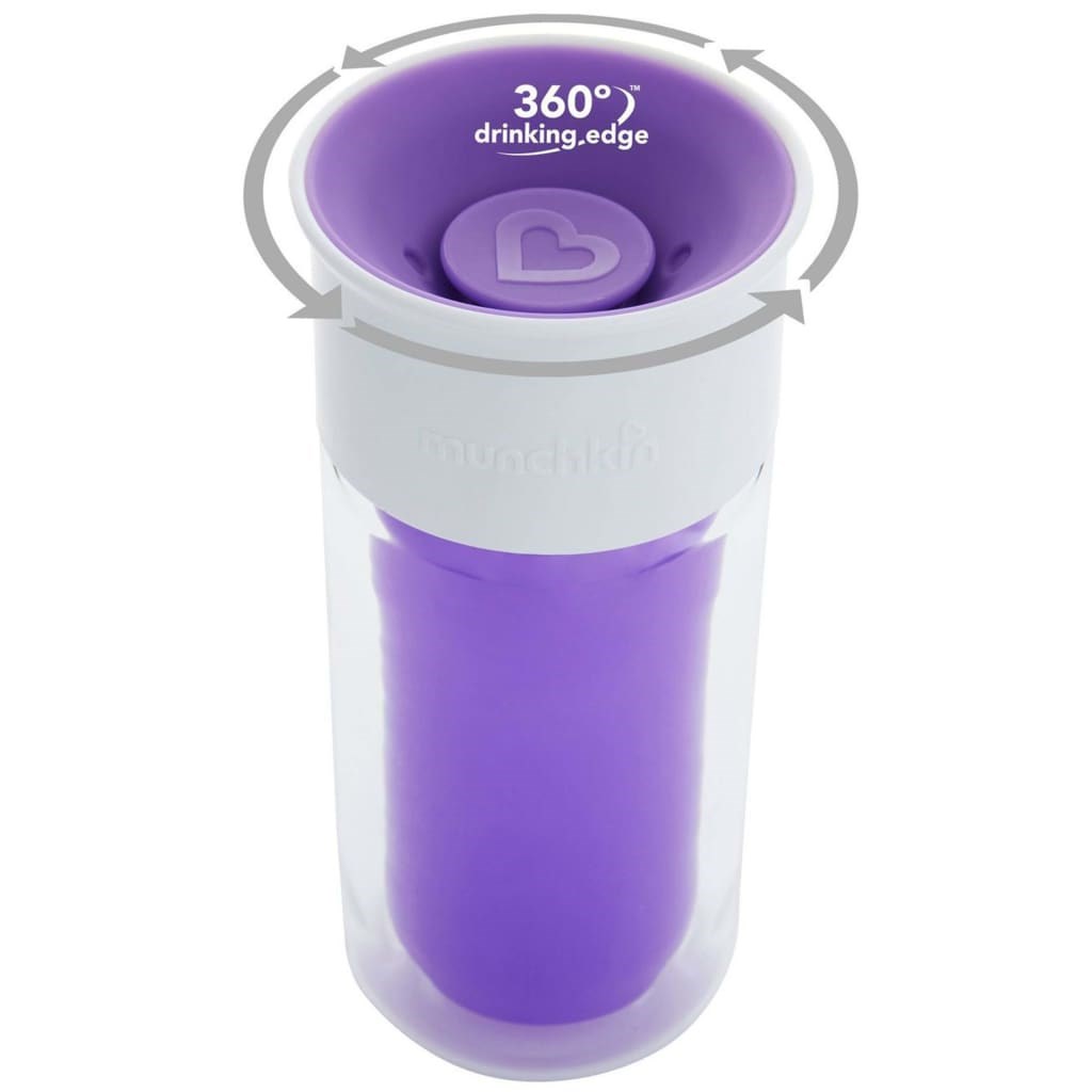 Munchkin Mucize 360 Yalıtımlı Alıştırma Bardağı 18 Ay+ 266 ml Mor 
