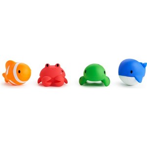 Munchkin Okyanus Hayvanları ile Banyo Fışkırtmaları 4'lü Set