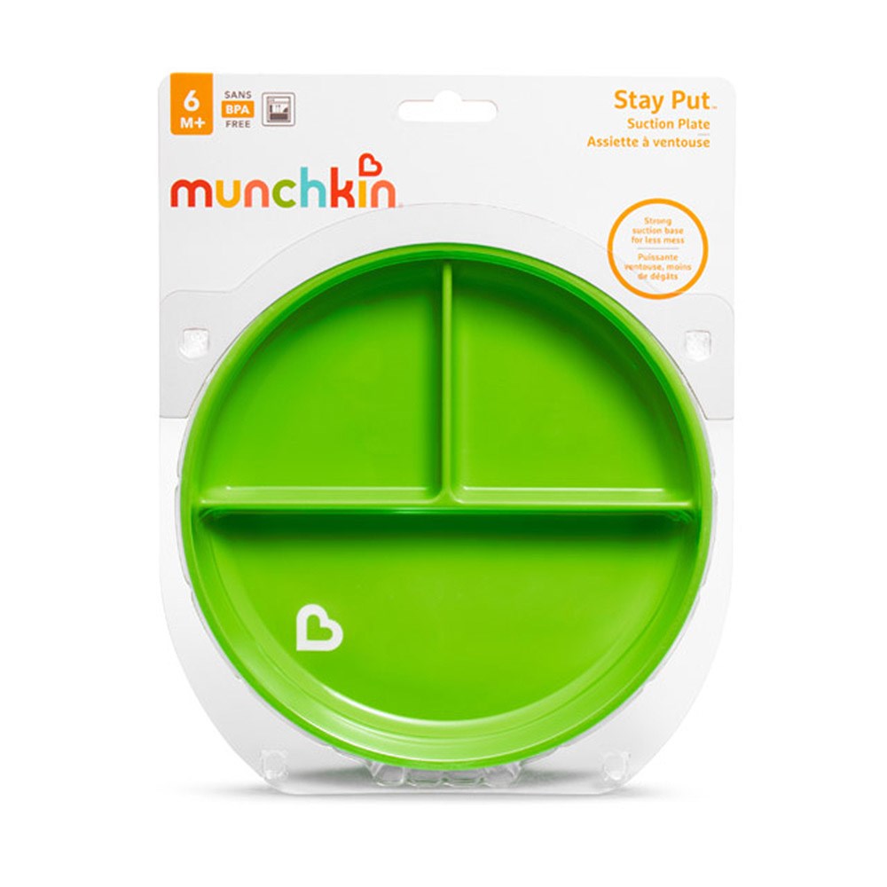 Munchkin Sabit Vakumlu Beslenme Tabağı 6 Ay+ Yeşil 