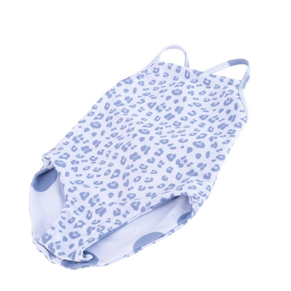 Mama Yoyo Çift Taraflı Kız Çocuk Mayo Lila Leopar Mor