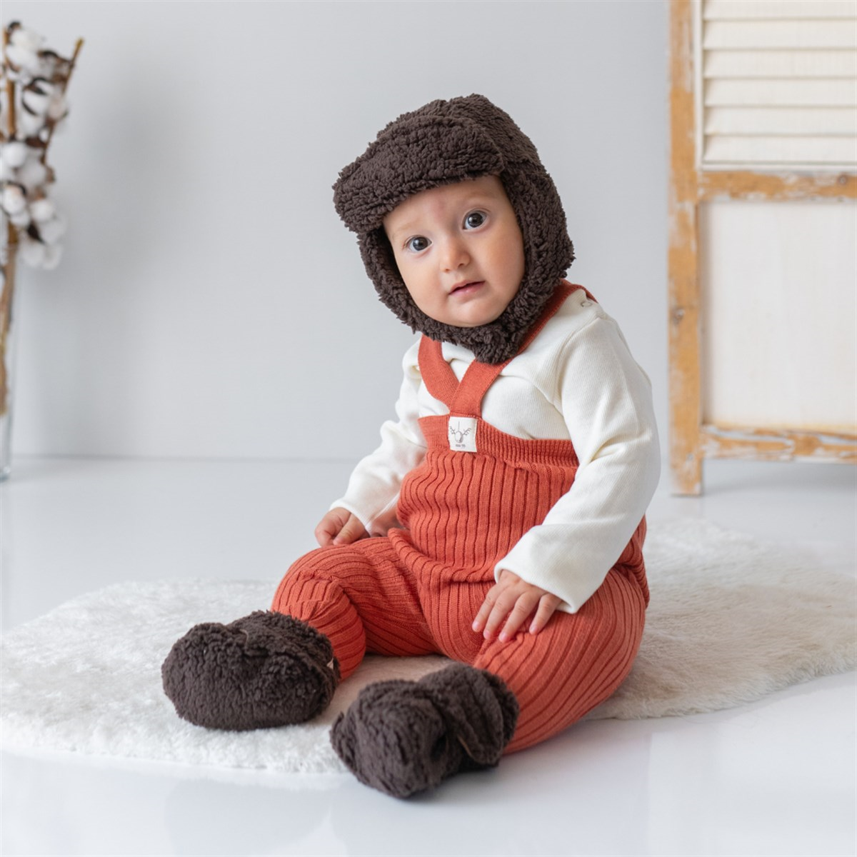 Mama Yoyo Teddy Patik ve Bere Seti 