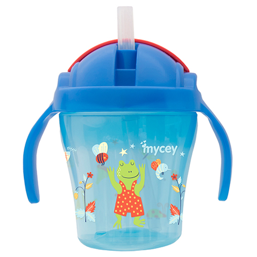 Mycey Kulplu Mavi Pipetli Bardak 200 ml 9 Ay+ 