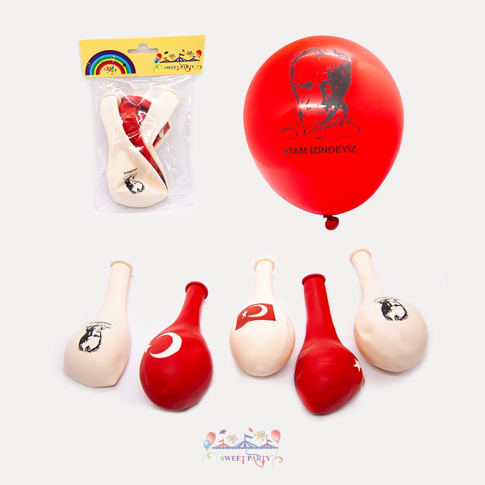 Mumay Ata Bayrak Balon 5'li 