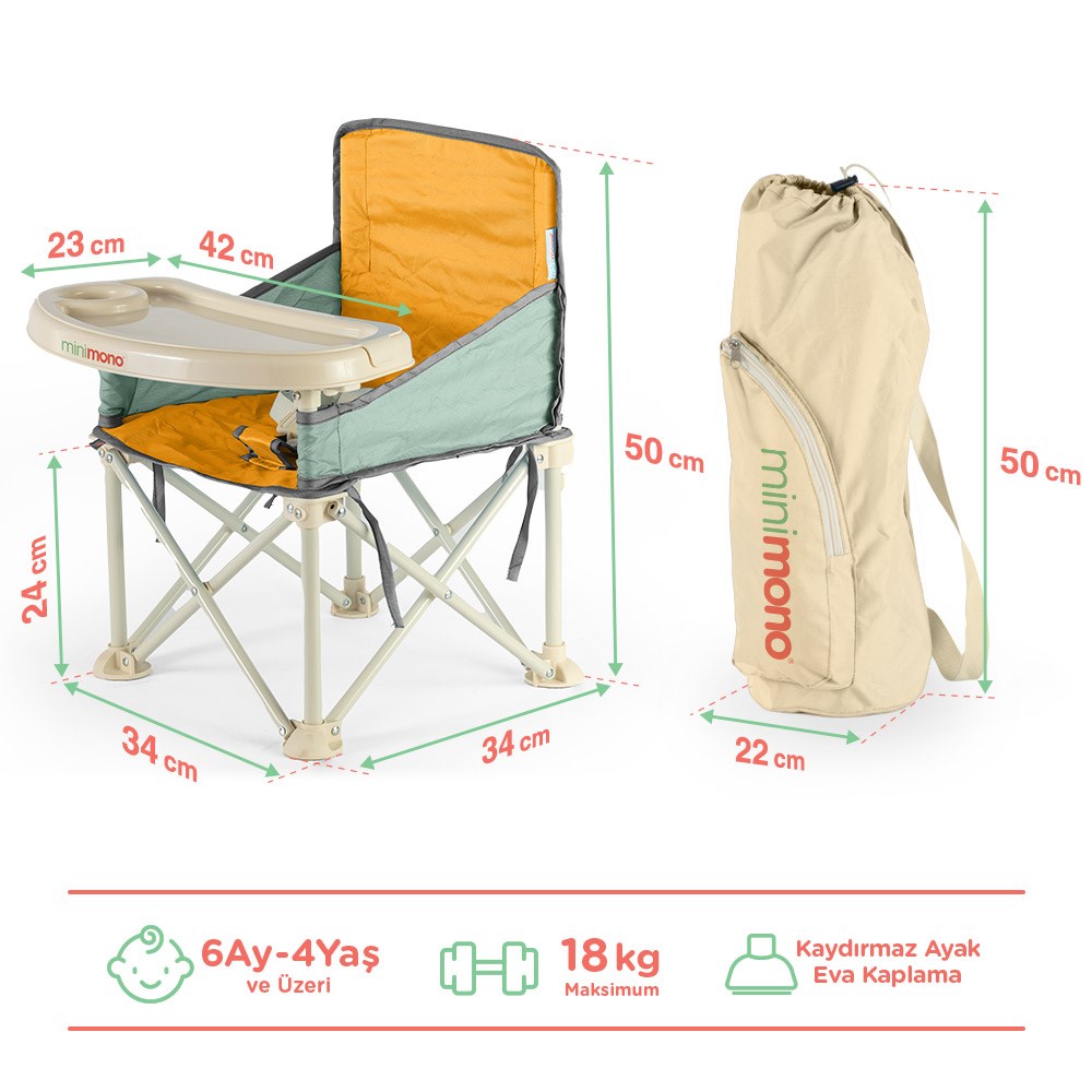 Minimono Plus Mama Sandalyesi Sarı 