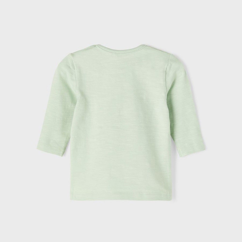 Name It Mevsimlik Erkek Bebek Uzun Kollu Organik Pamuklu T-shirt Yeşil
