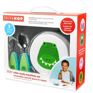 Skip Hop Zoo Tabak Kase Çatal Kaşık Seti Timsah