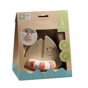 Vulli Sophie The Giraffe So Pure Rubberwood Boat