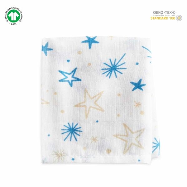 Zuppers Müslin 4 Katlı Örtü Battaniye Star 80x120 cm 
