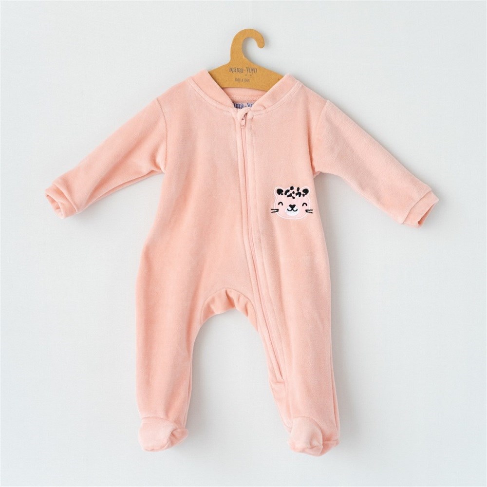 Mama Yoyo Kadife Uyku Tulumu Pink Leopar Pembe