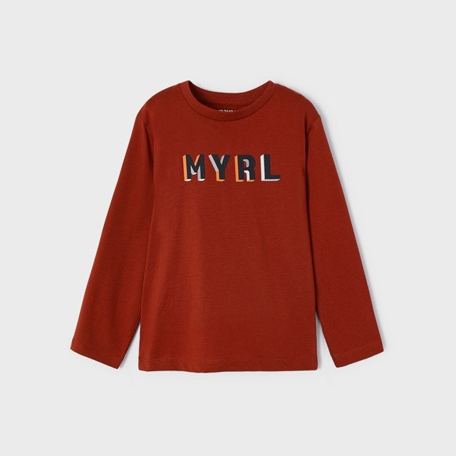 Mayoral Kışlık Erkek Uzun Kol T-shirt Turuncu