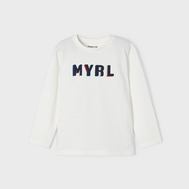 Mayoral Kışlık Erkek Uzun Kol T-shirt Beyaz