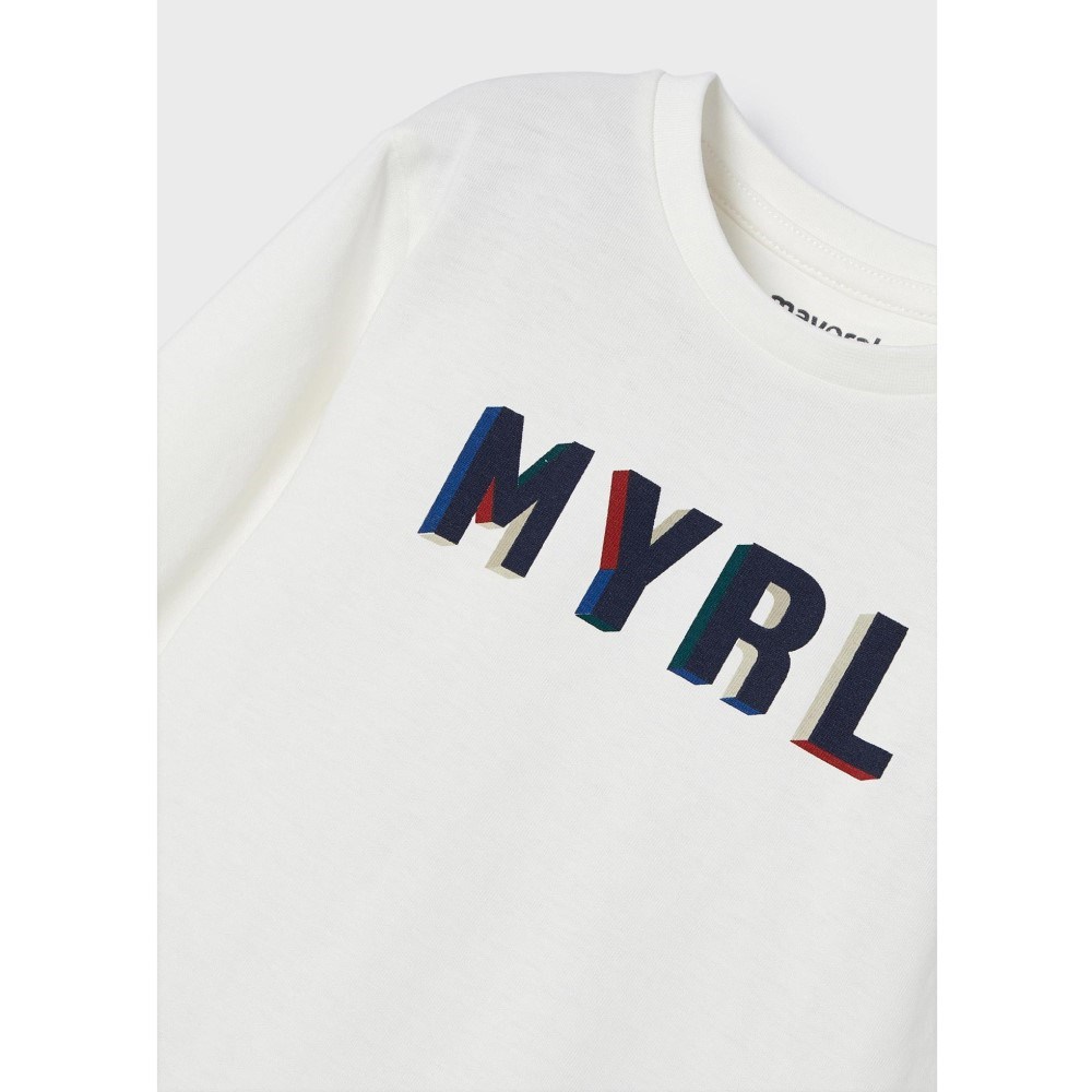 Mayoral Kışlık Erkek Uzun Kol T-shirt Beyaz