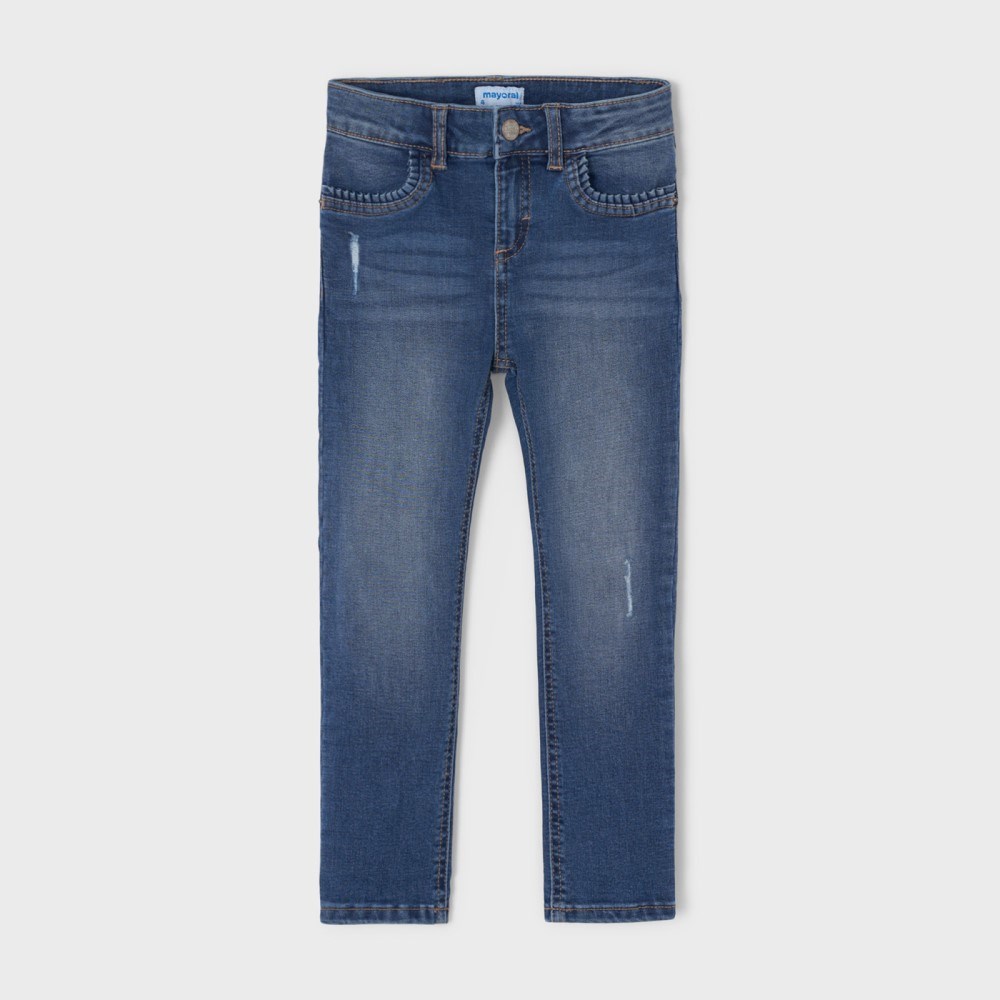 Mayoral Kışlık Kız Denim Tayt Pantolon Mavi