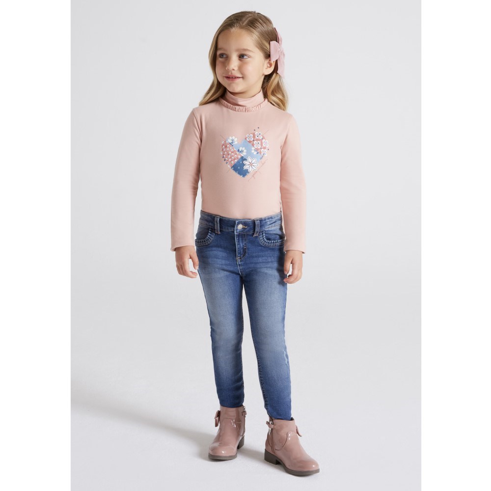 Mayoral Kışlık Kız Denim Tayt Pantolon Mavi