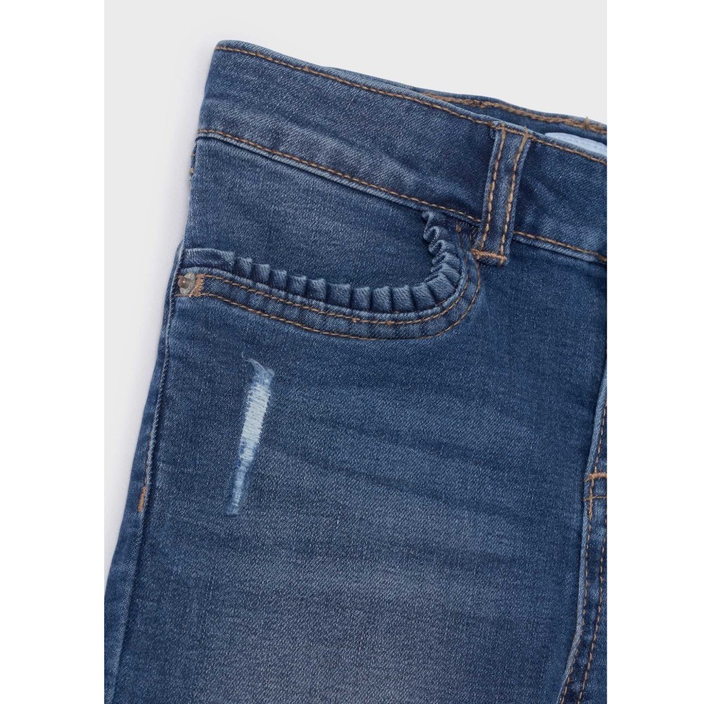 Mayoral Kışlık Kız Denim Tayt Pantolon Mavi