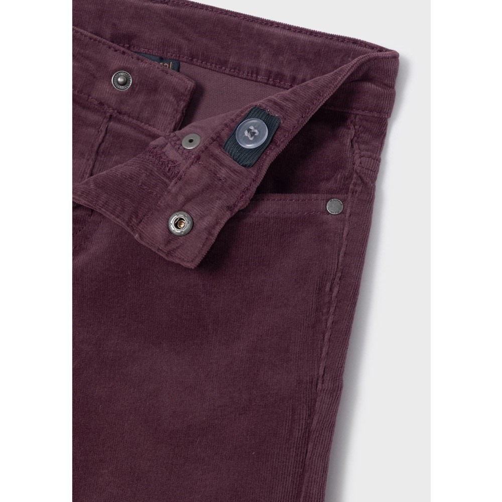 Mayoral Kışlık Erkek SlimFit Kadife Pantolon Bordo