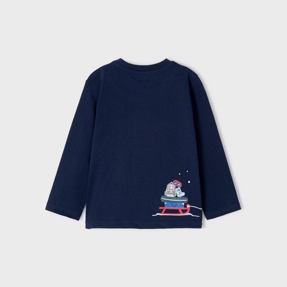 Mayoral Kışlık Erkek Bebek Uzun Kol T-shirt Koyu Mavi