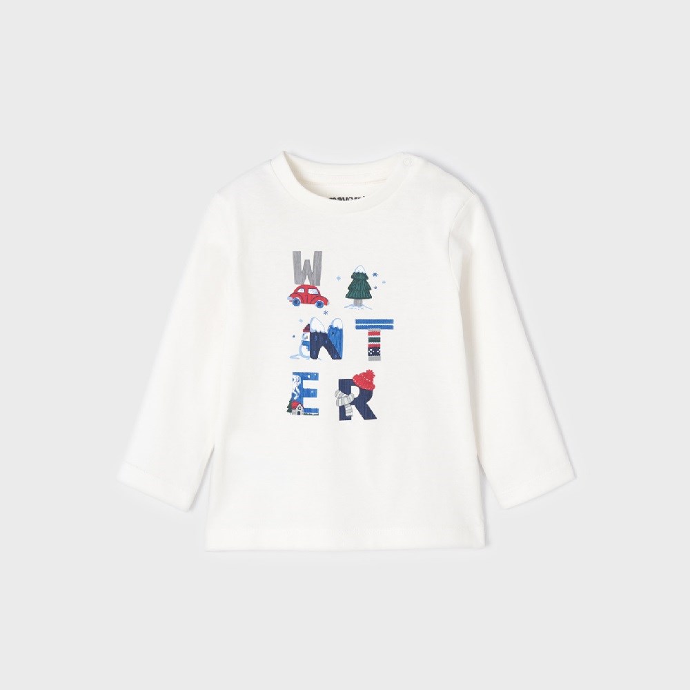 Mayoral Kışlık Erkek Bebek Uzun Kol T-shirt 2'li Set Kırmızı