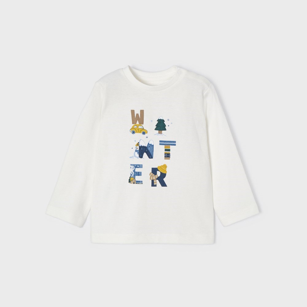 Mayoral Kışlık Erkek Bebek Uzun Kol T-shirt 2'li Set Sarı