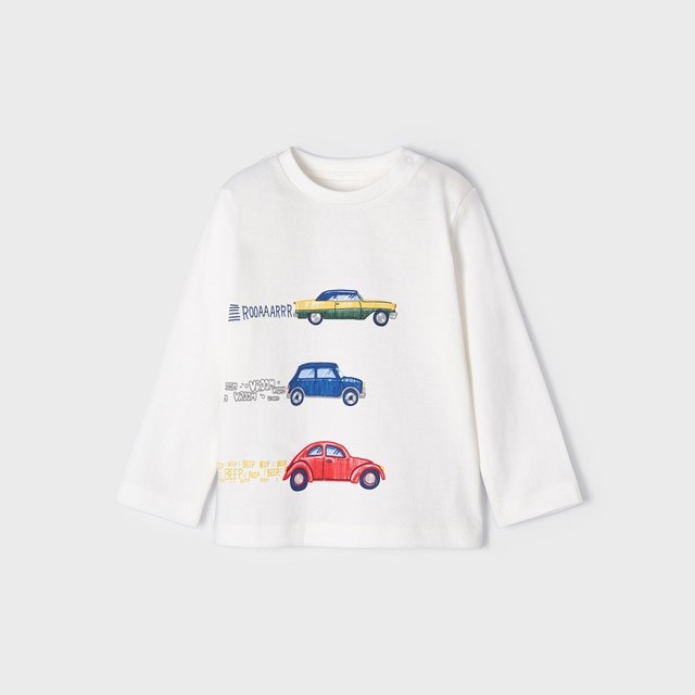 Mayoral Kışlık Erkek Bebek Uzun Kol T-shirt Krem