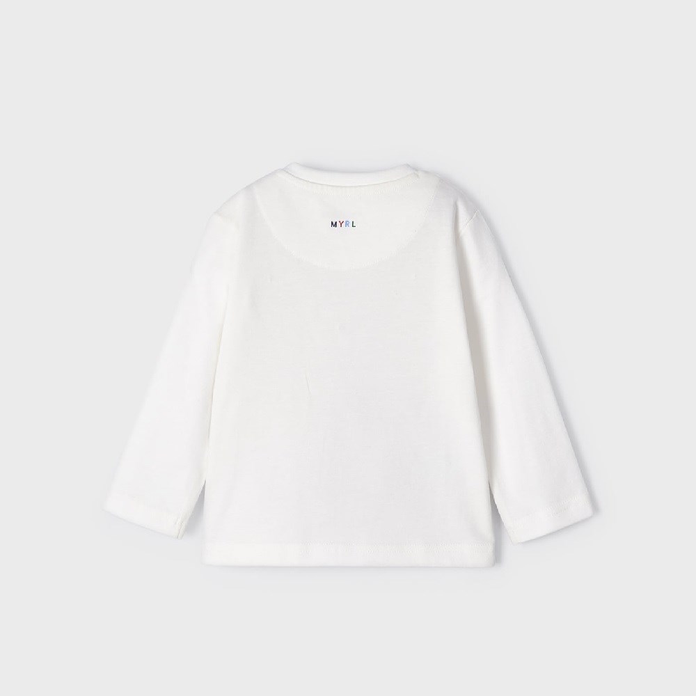 Mayoral Kışlık Erkek Bebek Uzun Kol T-shirt Krem