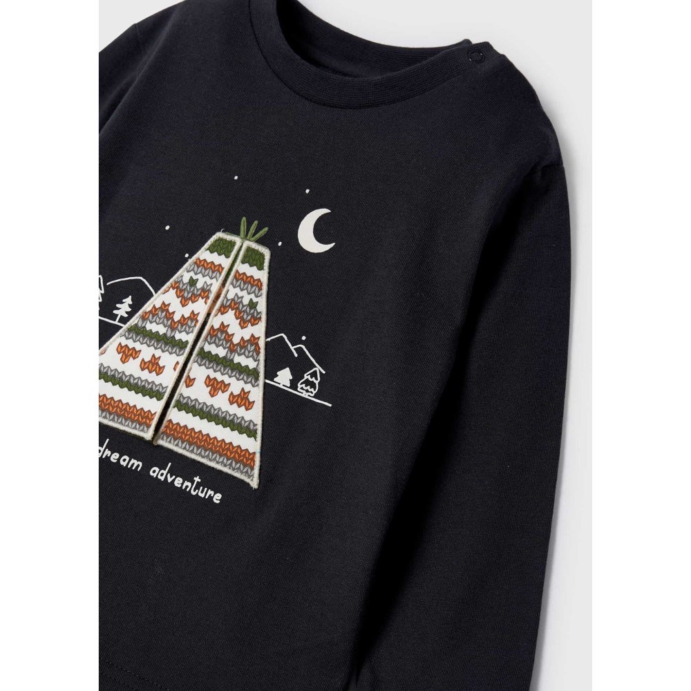 Mayoral Kışlık Erkek Bebek Uzun Kol T-shirt Siyah