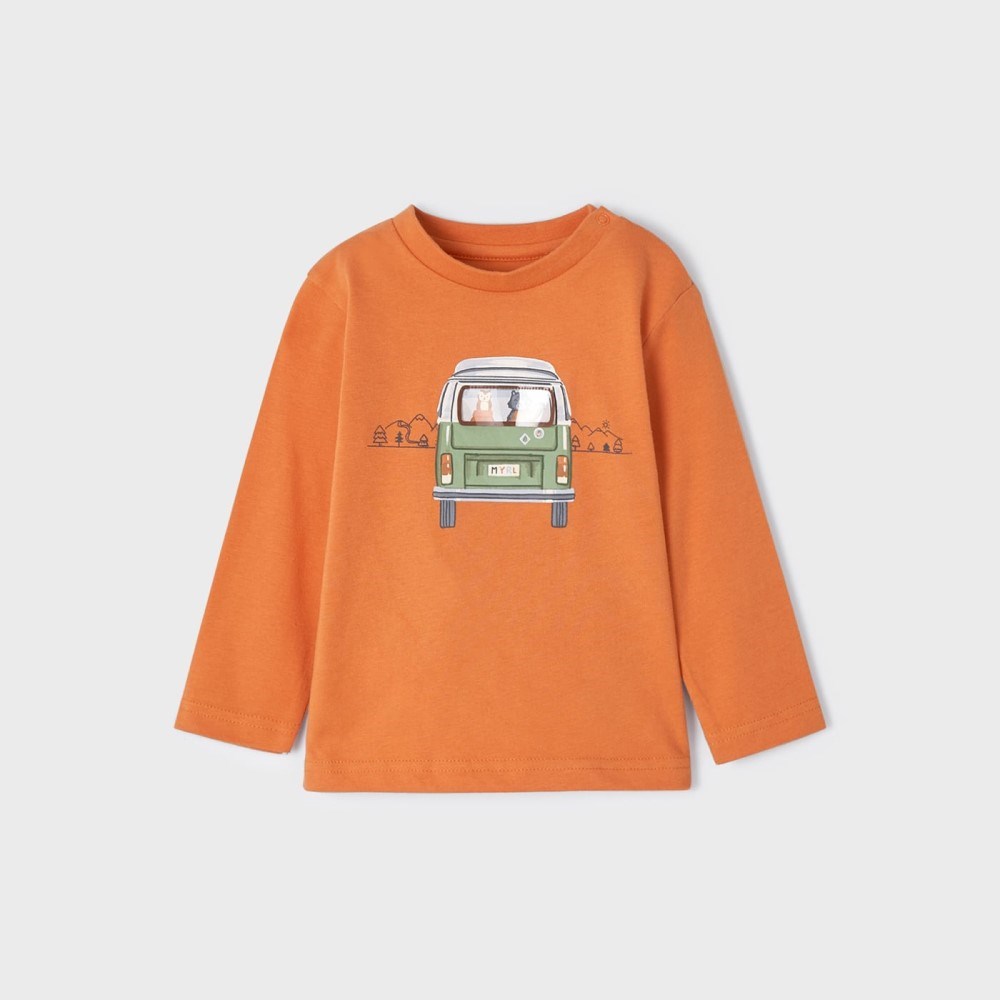 Mayoral Kışlık Erkek Bebek Uzun Kol T-shirt Turuncu