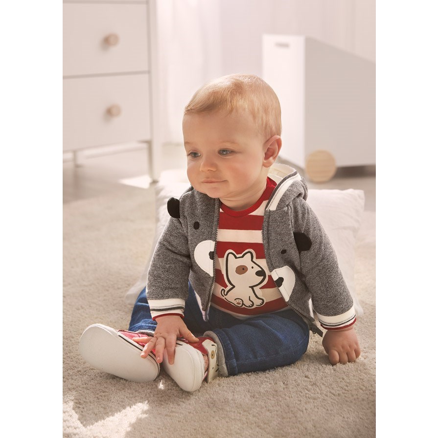 Mayoral Kışlık Erkek Bebek Uzun Kol S-shirt 2'li Set Kırmızı