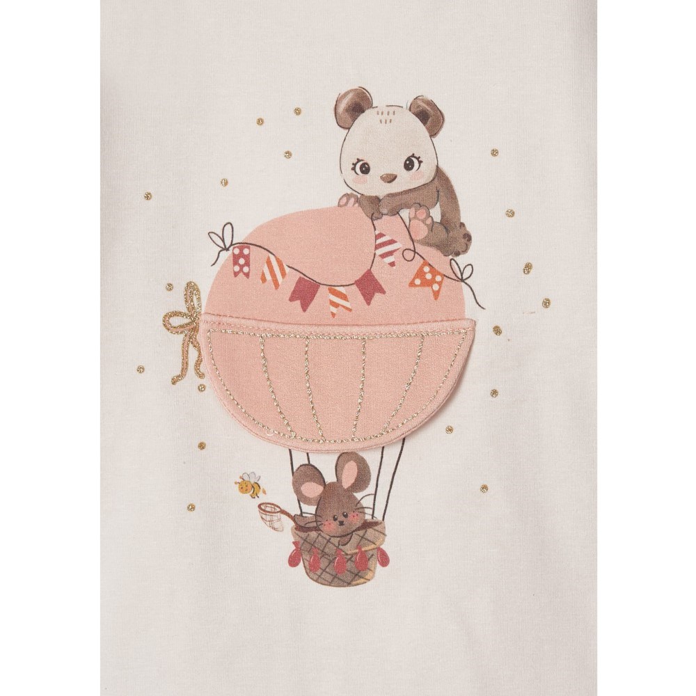 Mayoral Kışlık Kız Bebek Uzun Kol T-shirt Krem