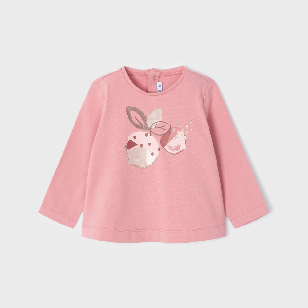 Mayoral Kışlık Kız Bebek Uzun Kol T-shirt 2'li Set Pembe