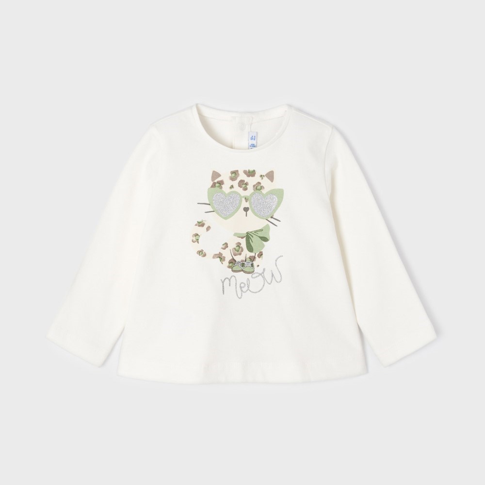 Mayoral Kışlık Kız Bebek Uzun Kol T-shirt 2'li Set Yeşil