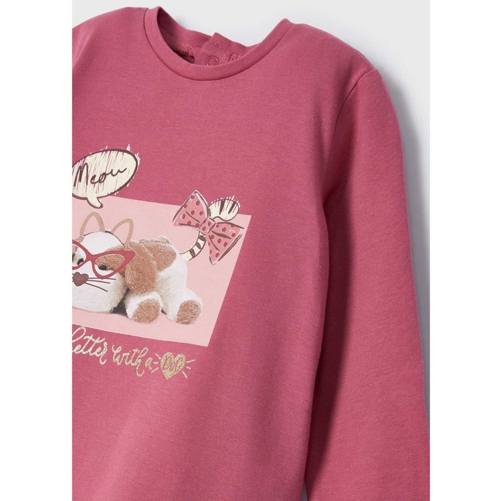 Mayoral Kışlık Kız Bebek Uzun Kol T-shirt Pembe