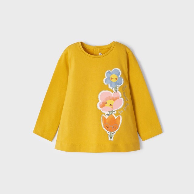 Mayoral Kışlık Kız Bebek Uzun Kol T-shirt Sarı
