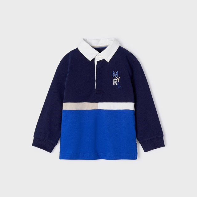 Mayoral Kışlık Erkek Bebek Uzun Kol Polo T-shirt Mavi