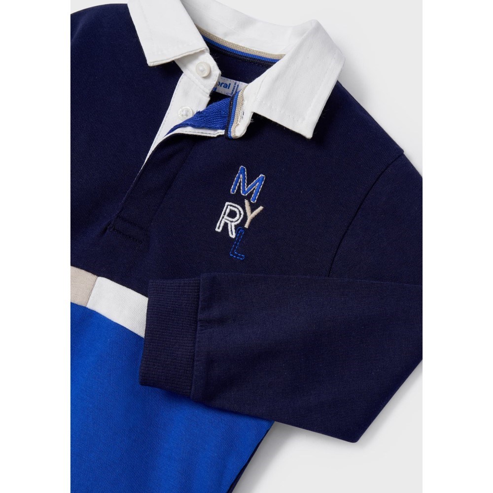 Mayoral Kışlık Erkek Bebek Uzun Kol Polo T-shirt Mavi