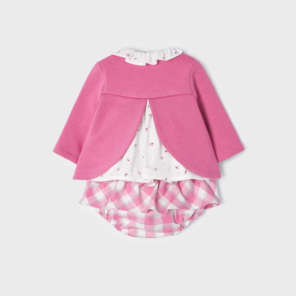 Mayoral Kışlık Kız Bebek Bluz Şort 2'li Set Pembe